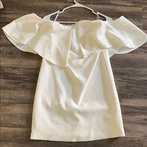 Trina Turk White off shoulder mini dress